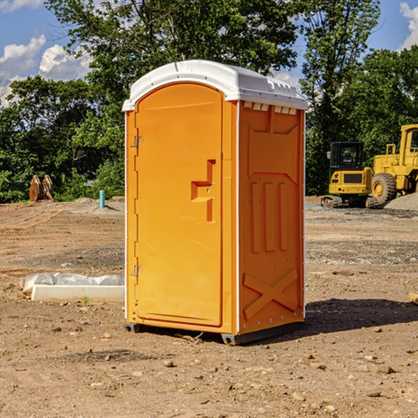 how often are the portable toilets cleaned and serviced during a rental period in Harmony